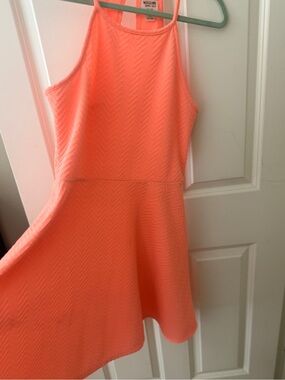 Mossimo Coral Halter Fit-and-Flare Dress